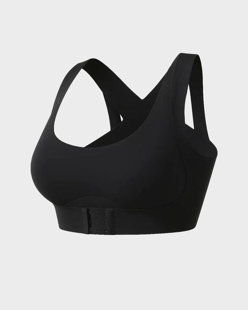 Front Closure Cross-Back Wireless Posture Bra