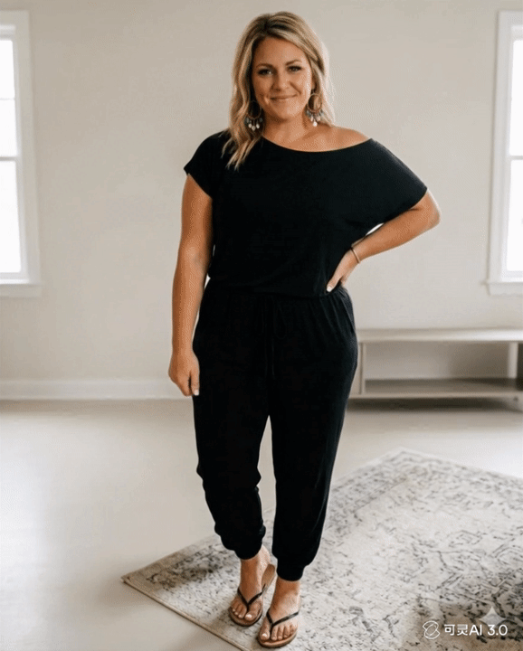 (S-3XL) Women's Off Shoulder Stretchy Jumpsuit