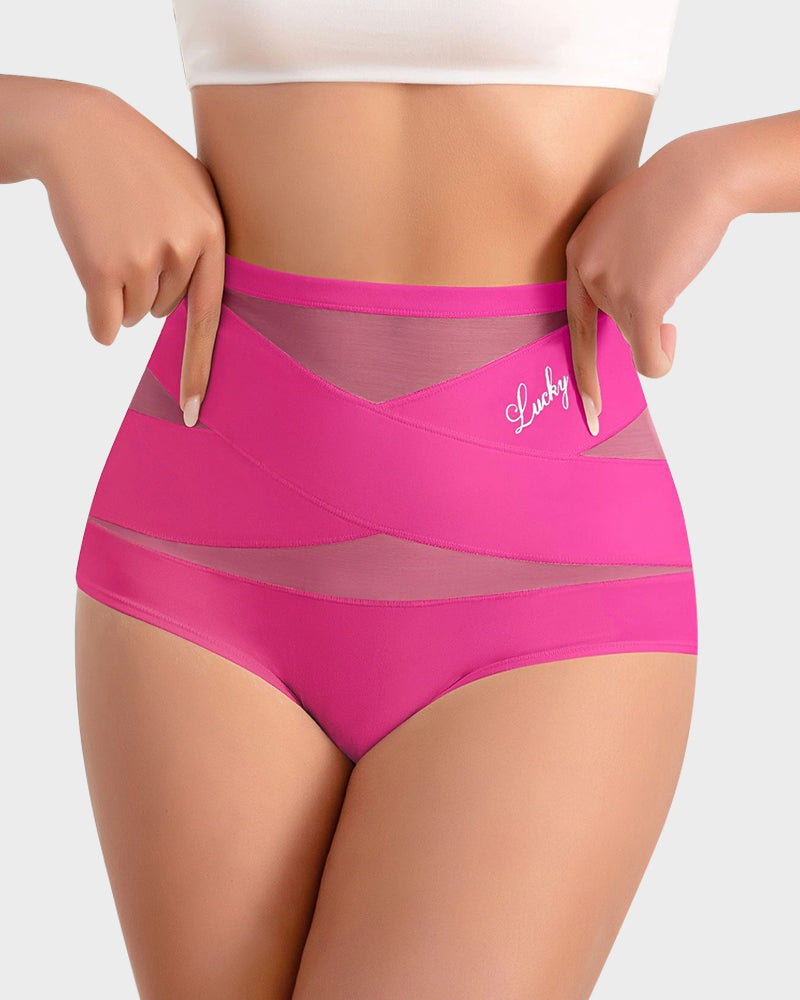 Culotte sculptante sans coutures à taille haute effet ventre plat Lucky