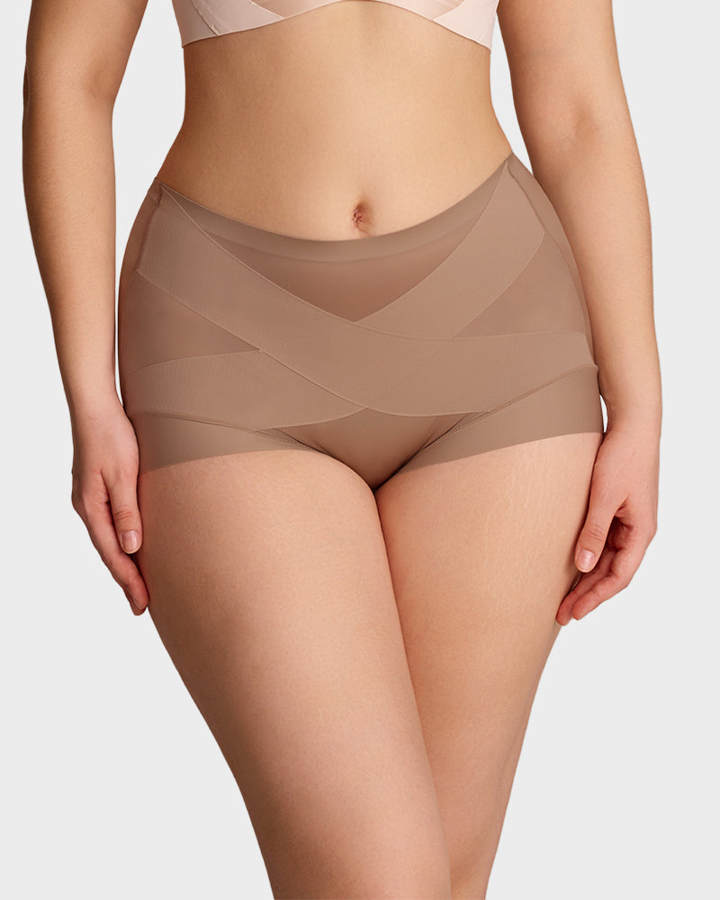 Culotte gainante de compression taille haute effet push-up