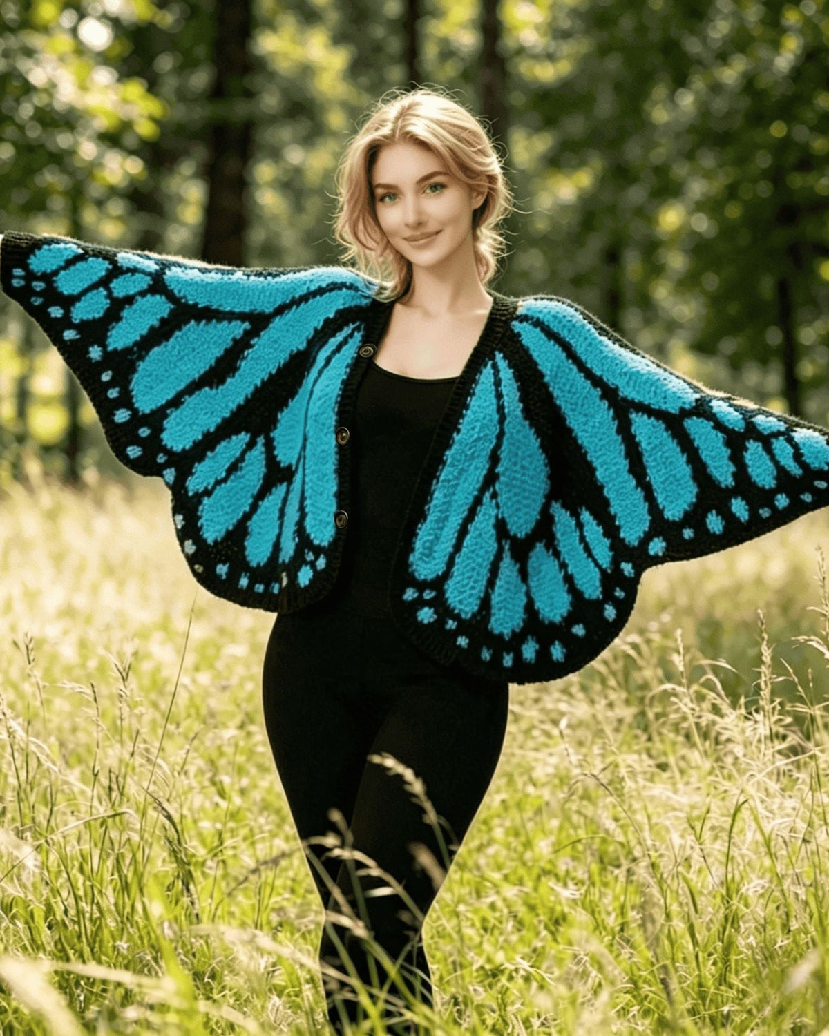 Women's Butterfly Wings Knit Cardigan for Vacation Parties