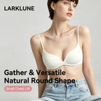 Soutien-gorge français triangulaire sans armatures pour femme, push-up sans coutures légèrement rembourré pour petites poitrines — Forme ronde naturelle