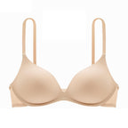 Soutien-gorge français triangulaire sans armatures pour femme, push-up sans coutures légèrement rembourré pour petites poitrines — Forme ronde naturelle