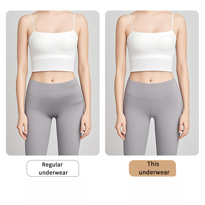 String sans coutures en soie de glace anti-gêne pour le yoga et le fitness