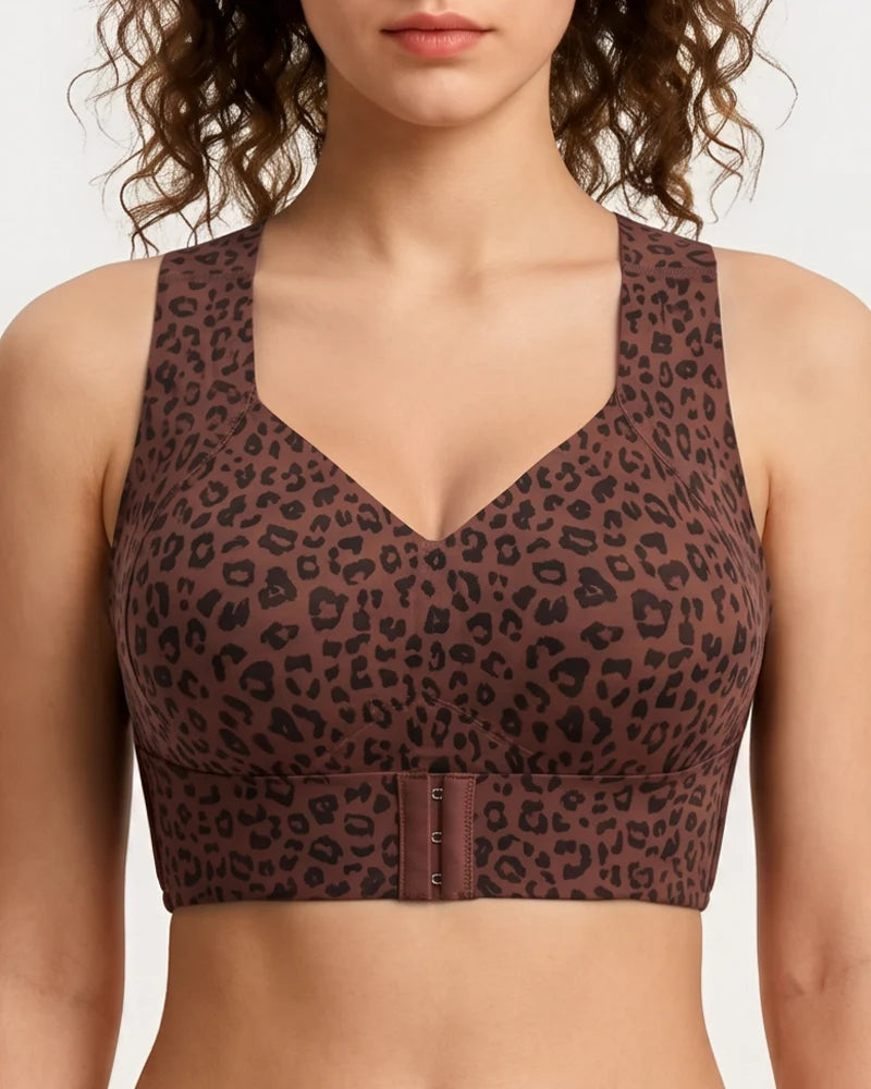 Soutien-gorge de maintien à fermeture avant et dos croisé sans armature