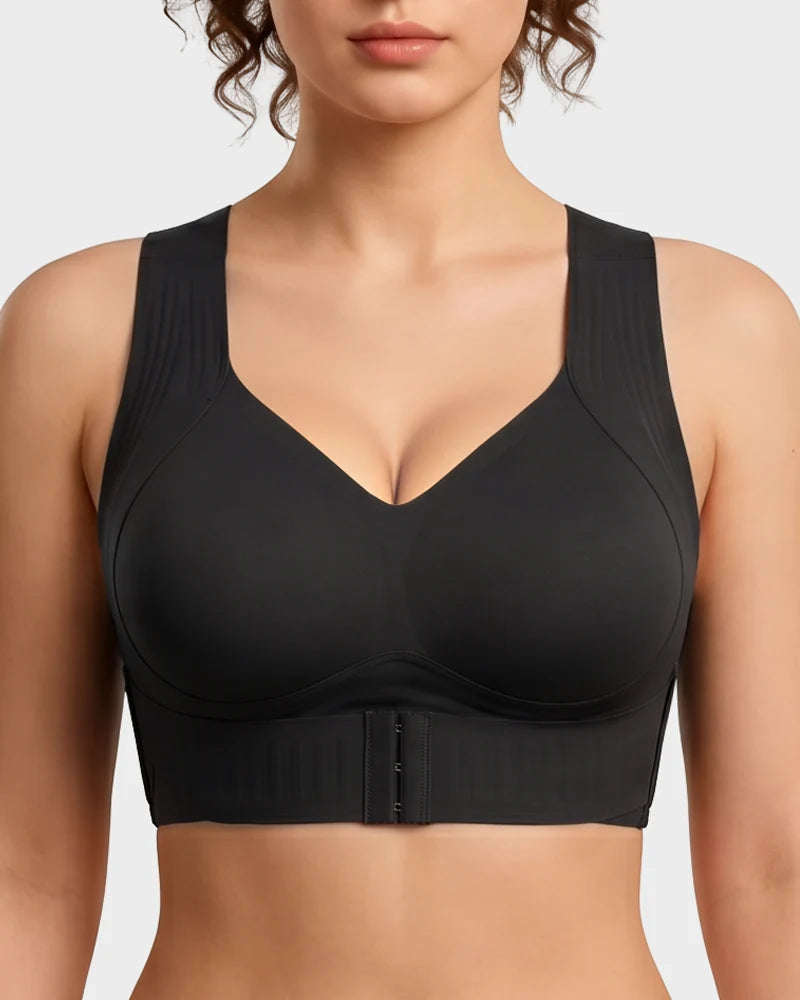 Soutien-gorge de maintien à fermeture avant et dos croisé sans armature