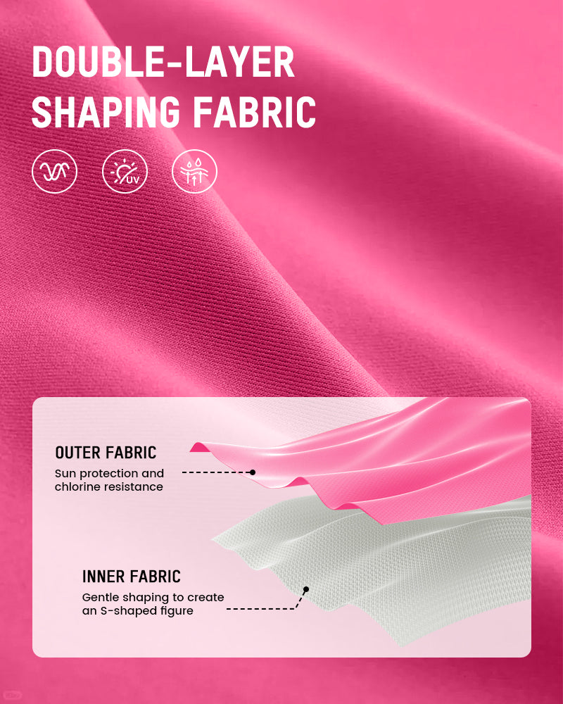 Robe de bain amincissante à nœud latéral et encolure en V froncée