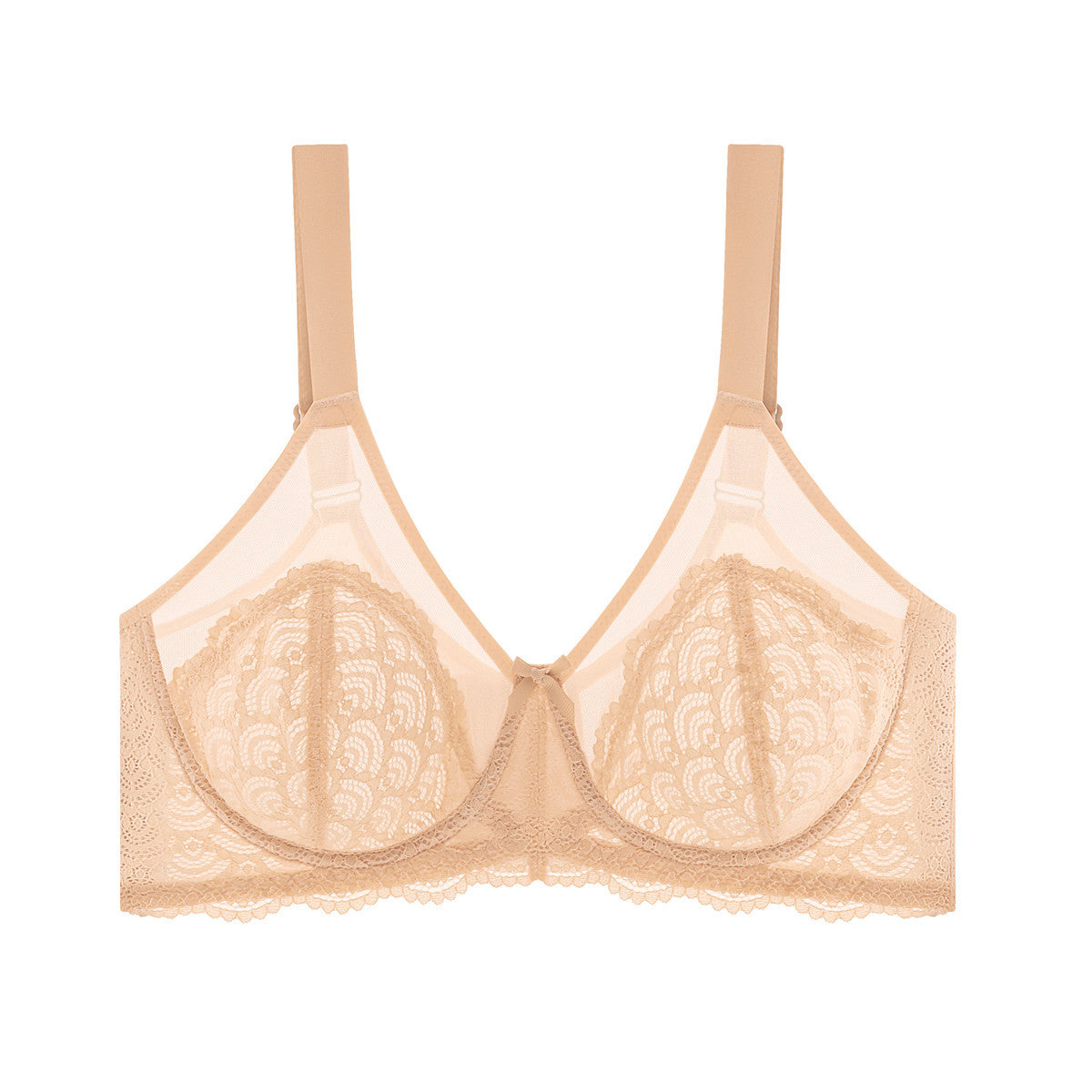 Soutien-gorge grande taille à armatures en dentelle écailles de sirène