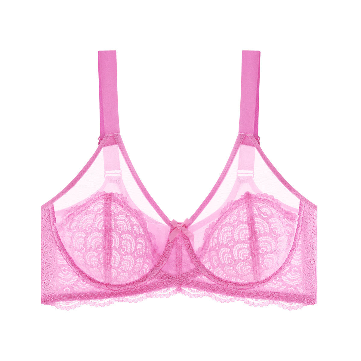 Soutien-gorge grande taille à armatures en dentelle écailles de sirène