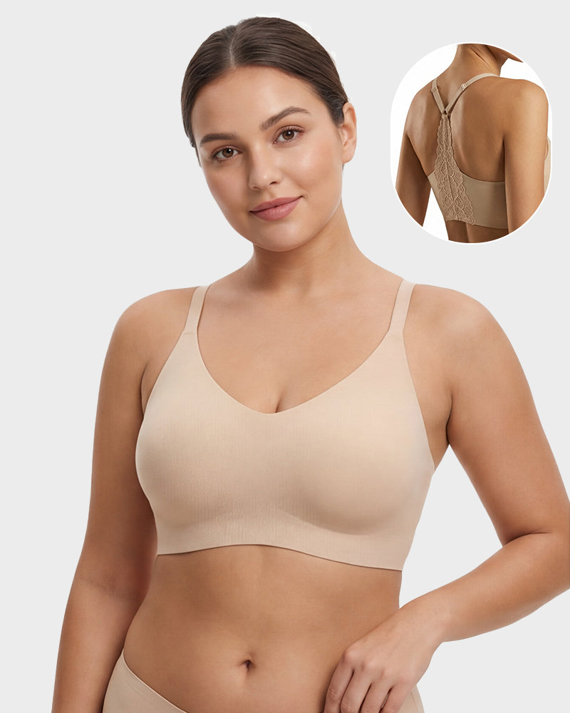 Bralette en dentelle sans couture sans dos
