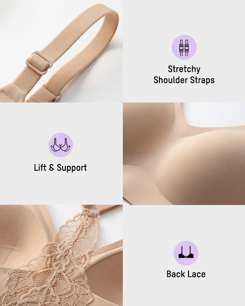 Bralette en dentelle sans couture sans dos