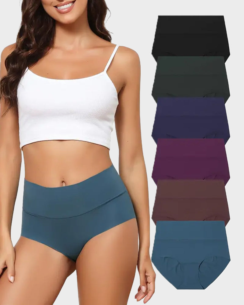 Seamless High-Waist No Show Panties (6 Pack