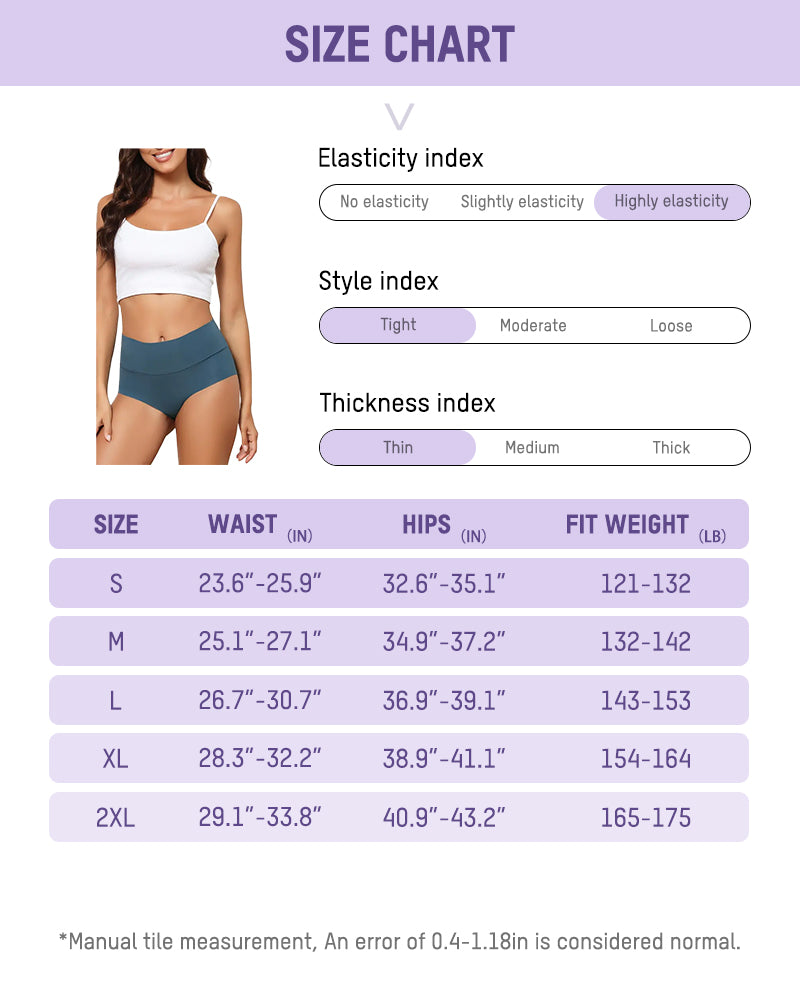 Seamless High-Waist No Show Panties (6 Pack