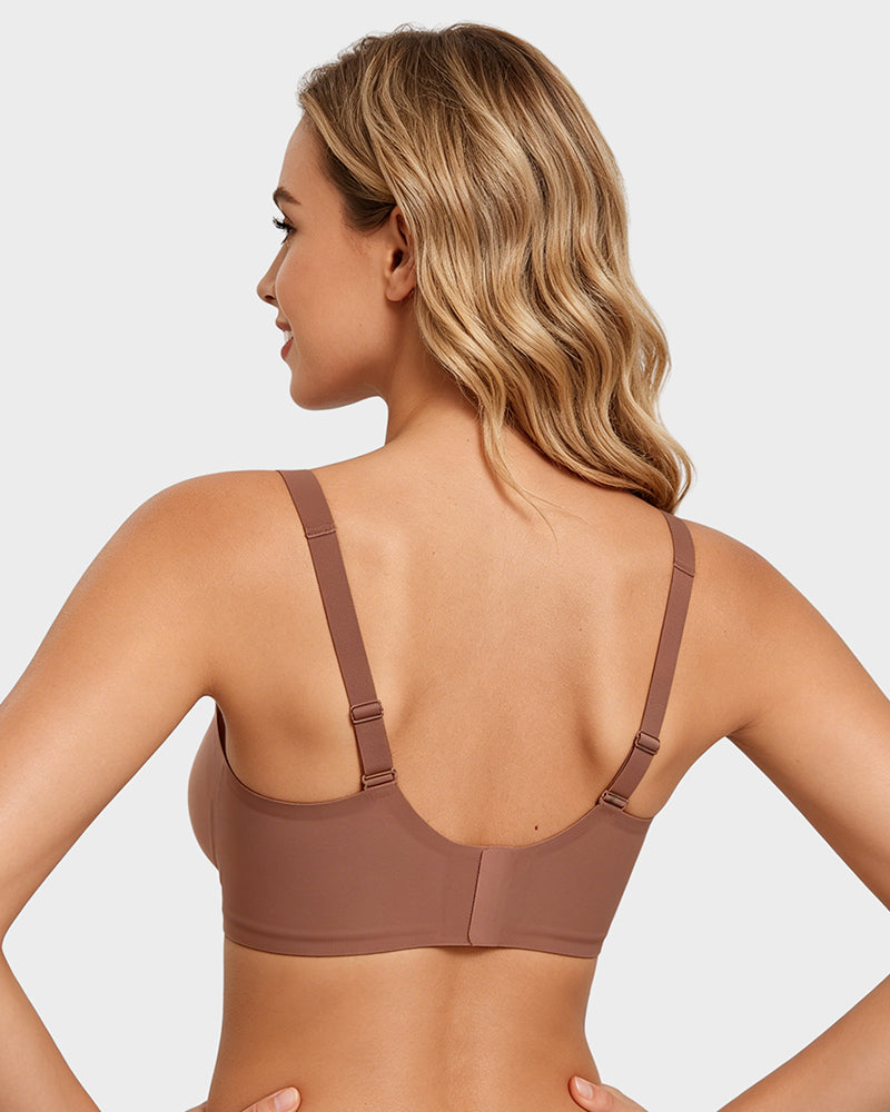 Soutien-gorge sans coutures Push-Up sans armatures col en V profond