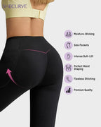 Tummy Control Butt-Lifting Training Leggings with Pockets