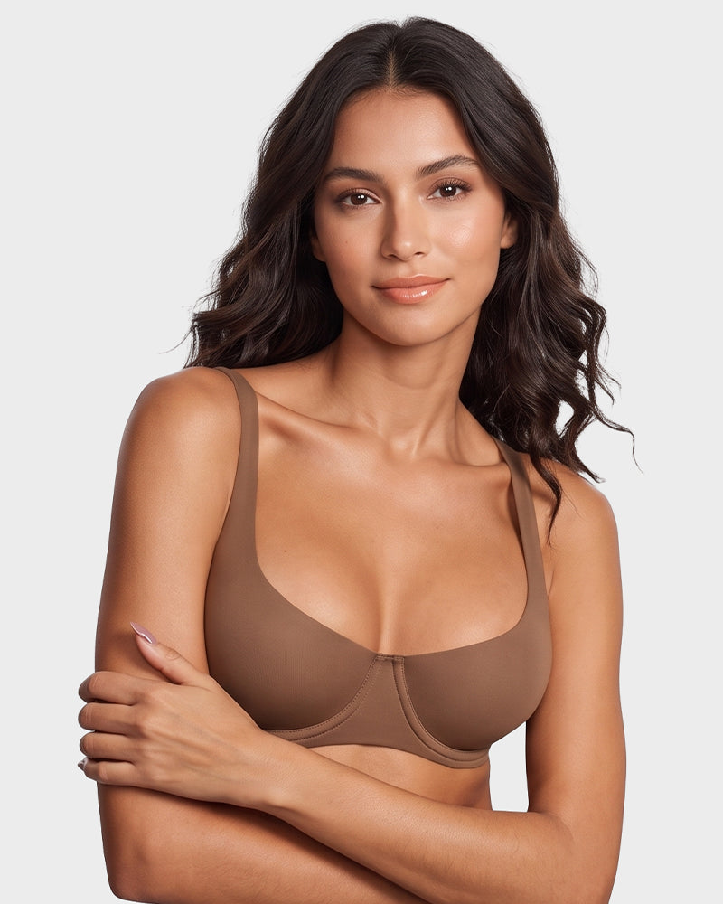 Soutien-gorge balconnet invisible sans couture – Maintien à armatures, bonnets A à G