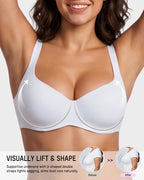 Soutien-gorge balconnet invisible sans couture – Maintien à armatures, bonnets A à G