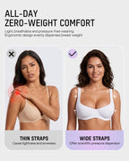 Soutien-gorge balconnet invisible sans couture – Maintien à armatures, bonnets A à G