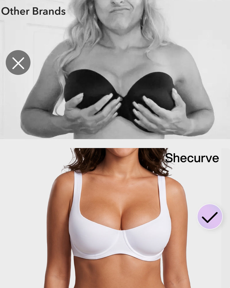 Soutien-gorge balconnet invisible sans couture – Maintien à armatures, bonnets A à G