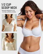Soutien-gorge balconnet invisible sans couture – Maintien à armatures, bonnets A à G