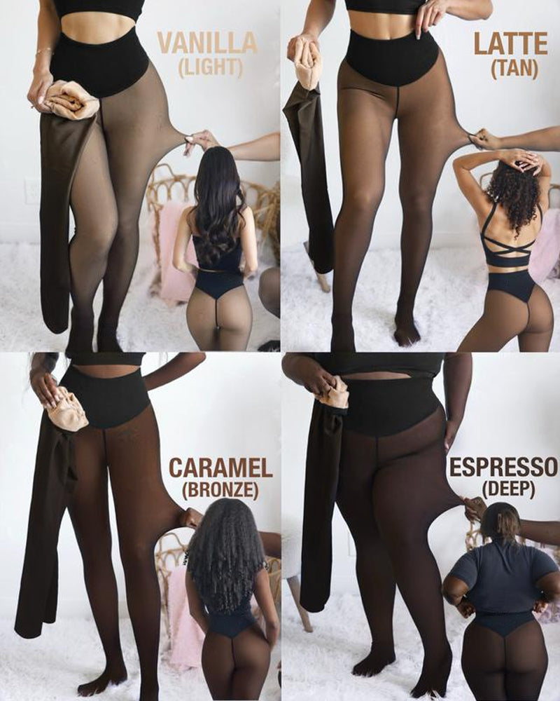 Legging en polaire à couture unique, gainant et taille haute