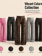 Women’s Leopard Print Wide-Leg Cropped Pants