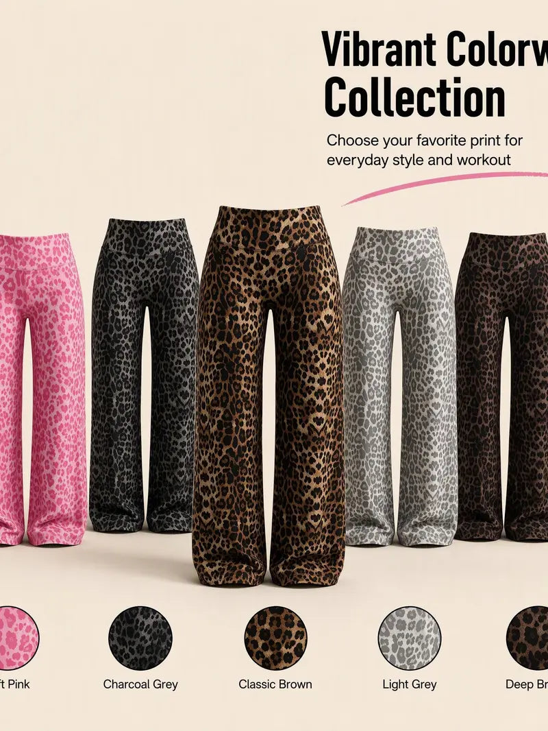 Pantalon court ample à imprimé léopard pour femme