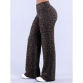 Women’s Leopard Print Wide-Leg Cropped Pants