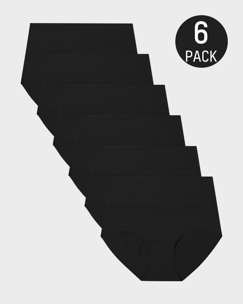 Seamless High-Waist No Show Panties (6 Pack