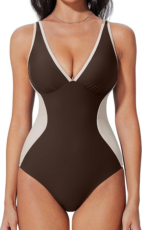 Maillot de bain une pièce gainant à blocs de couleurs