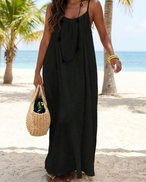 Women's Sleeveless Cami Lounge Maxi Dress