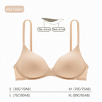Soutien-gorge français triangulaire sans armatures pour femme, push-up sans coutures légèrement rembourré pour petites poitrines — Forme ronde naturelle