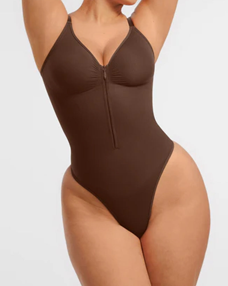 Body Combinaison String Seamless Avec Poitrine Couverte
